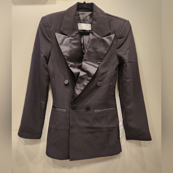 ASOS DESIGN Double Breasted Blazer, Black, Size US 8 and Size U… - Picture 1 of 10
